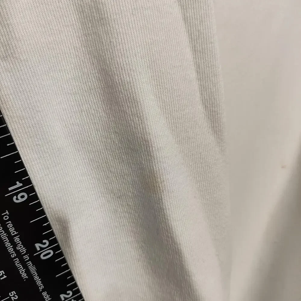 Hollister Hoodie Mens Large White Cooling Relaxed Fit Pullover Fleece Sweatshirt